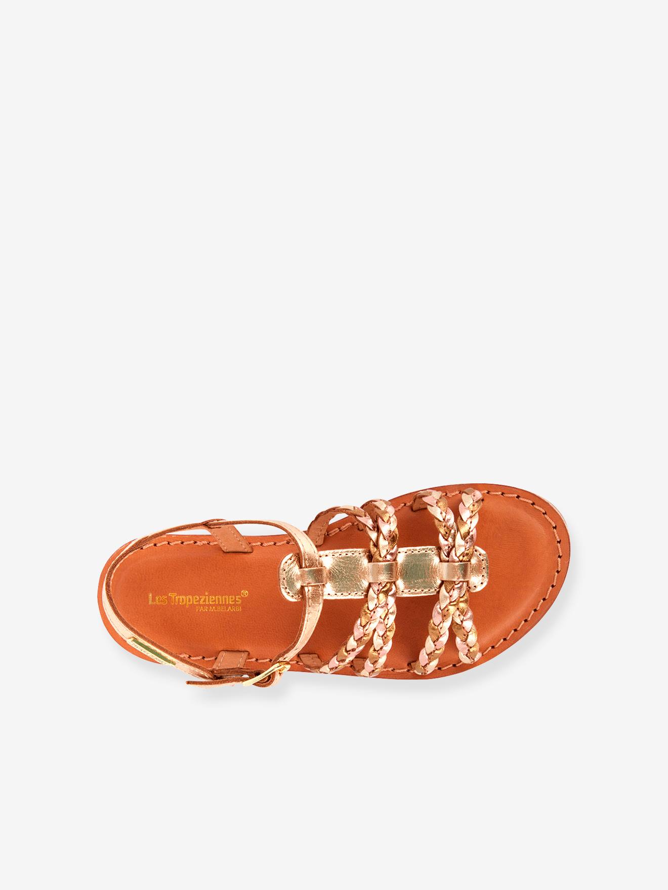 Sandales cuir enfant Baia LES TROPEZIENNES® PAR M. BELARBI rose
