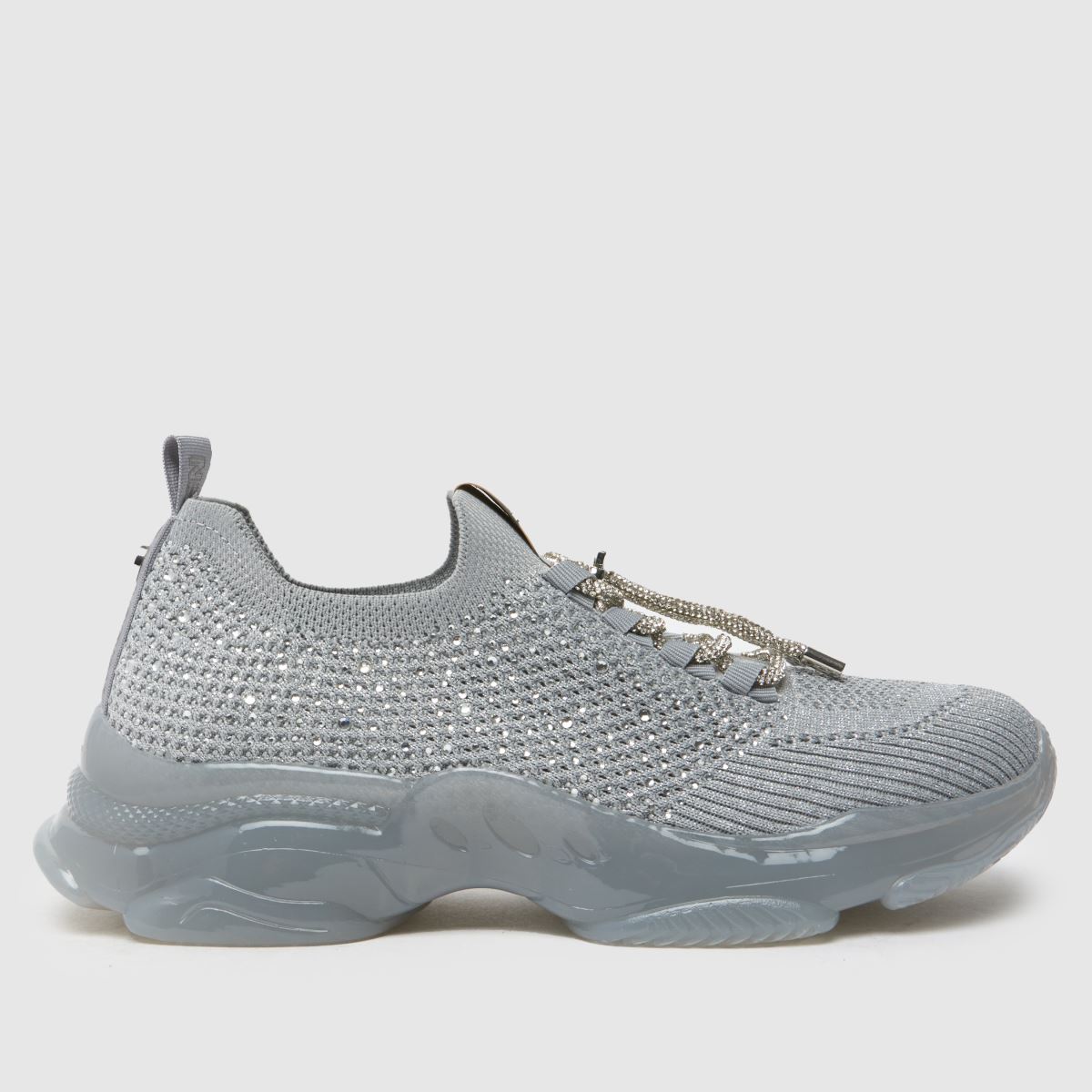 Stříbrné tenisky Steve Madden s třpytivými detaily