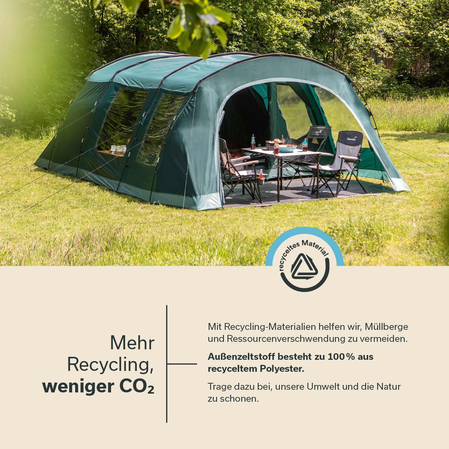 Skandika Kaupanga 6 Tunnelzelt Recycelt