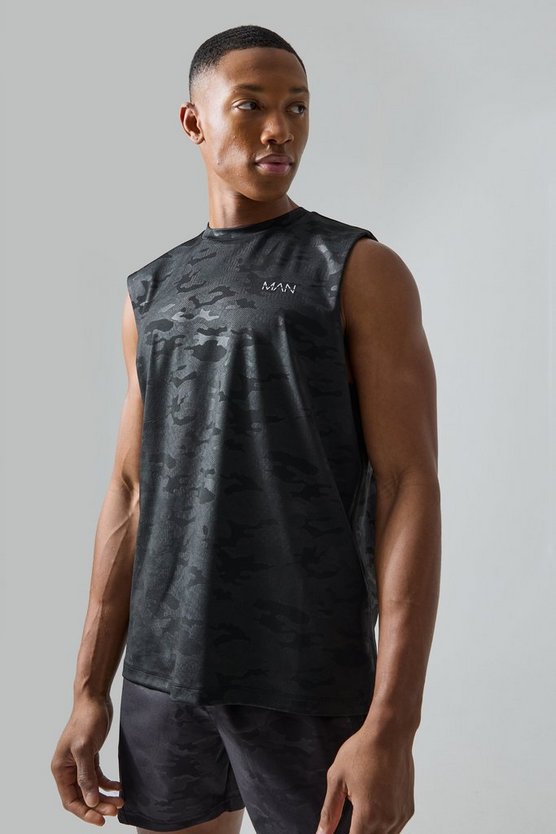 Man Active Camouflage Tanktop