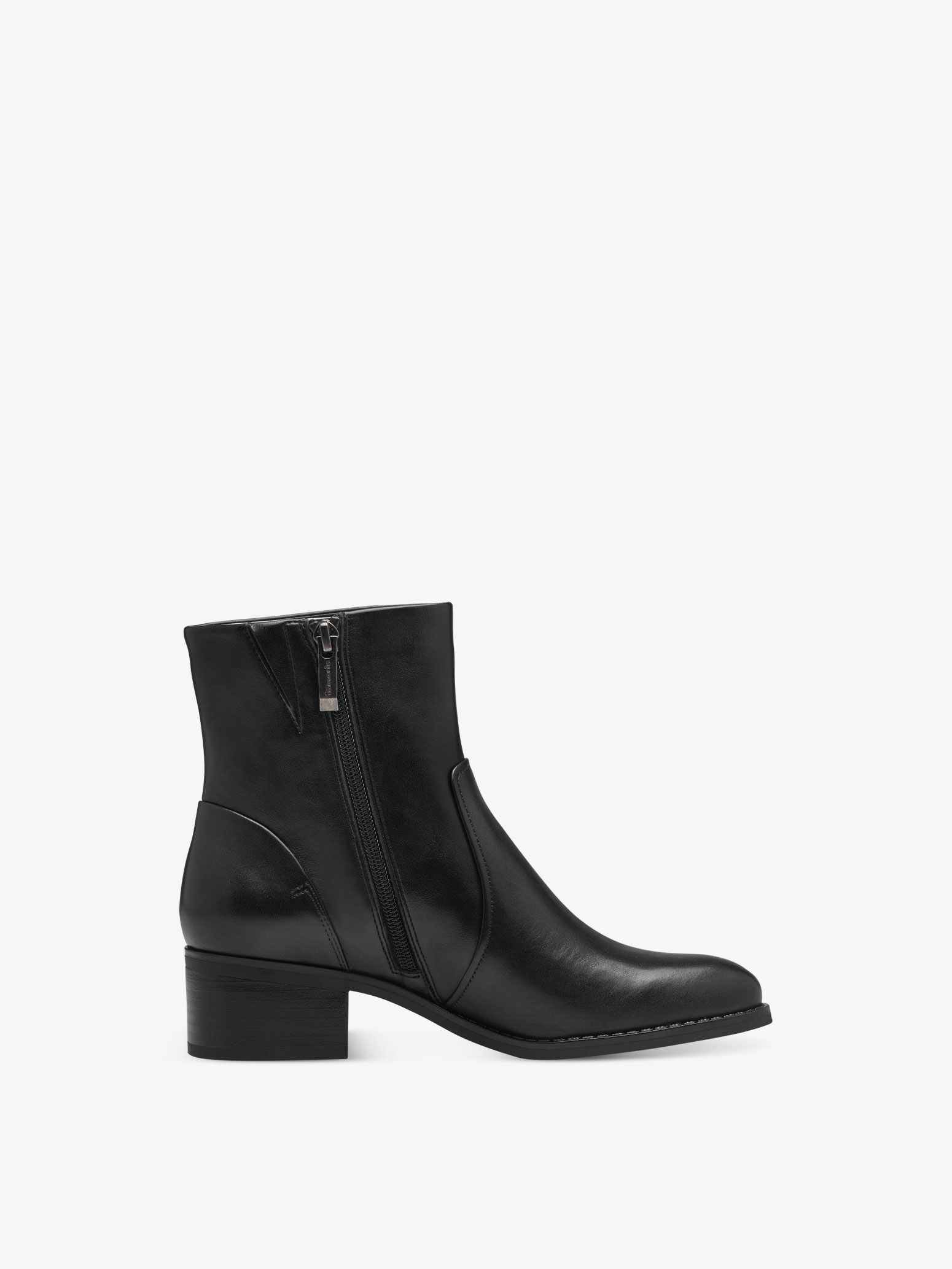 Bottine en cuir - noir