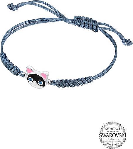 Elli Armband Kinder Kids Katze Kristalle 925 Silber