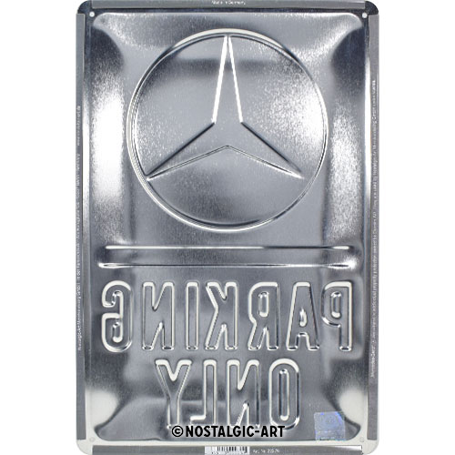 Nostalgic Art Retro Blechschild 20x30cm, Motiv "Mercedes - Parking Only", 1 Stück - ATU