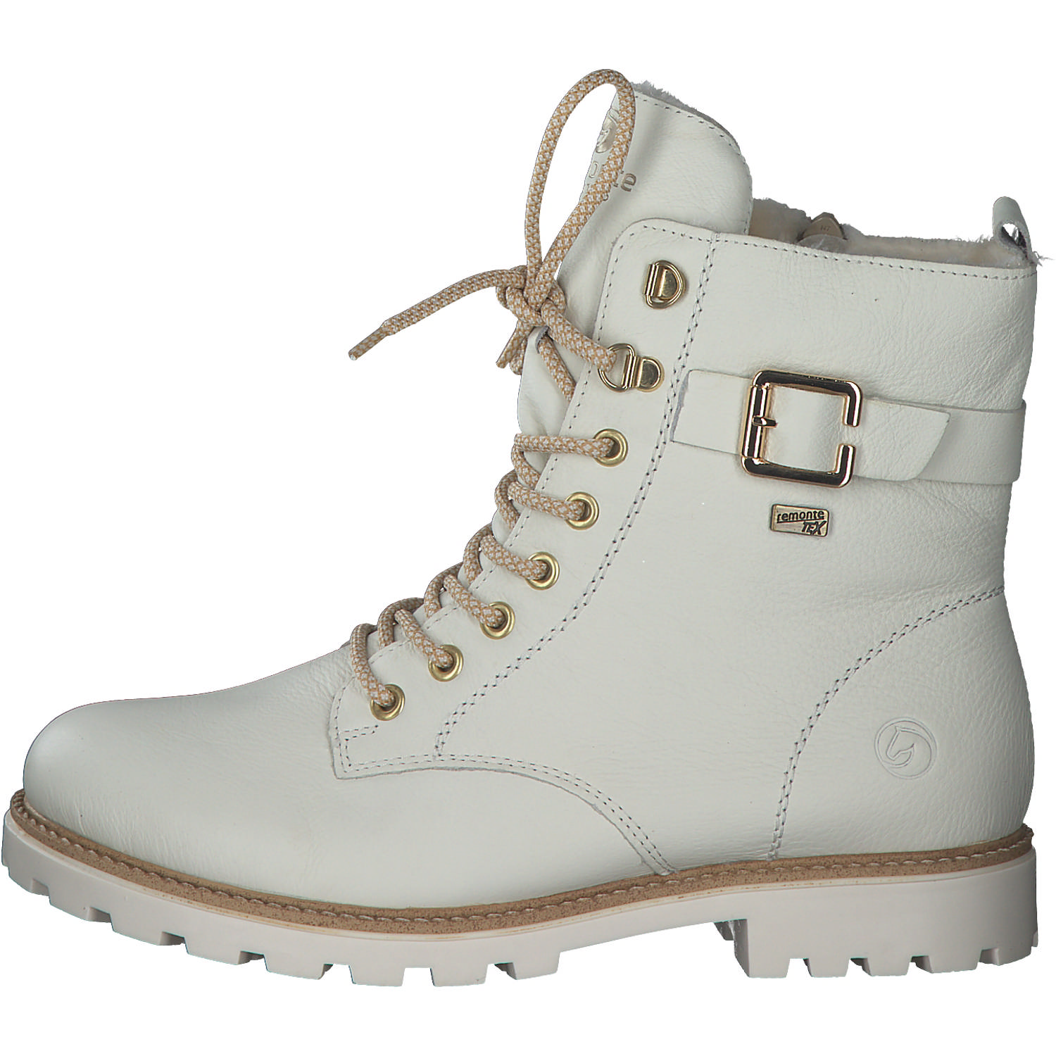 Remonte D8475, Schnürstiefeletten, Damen, Weiß (Weiss)