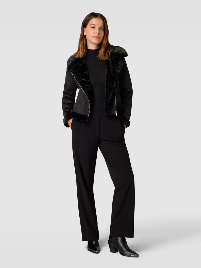 Bikerjacke in Leder-Optik Modell 'PEGGY' in schwarz