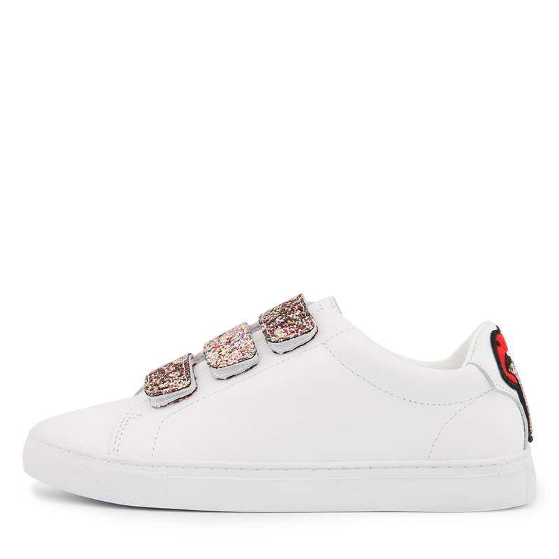 Baskets en cuir Edith glitter tongue