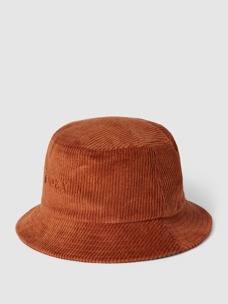 Bucket Hat in Cord-Optik in hellbraun