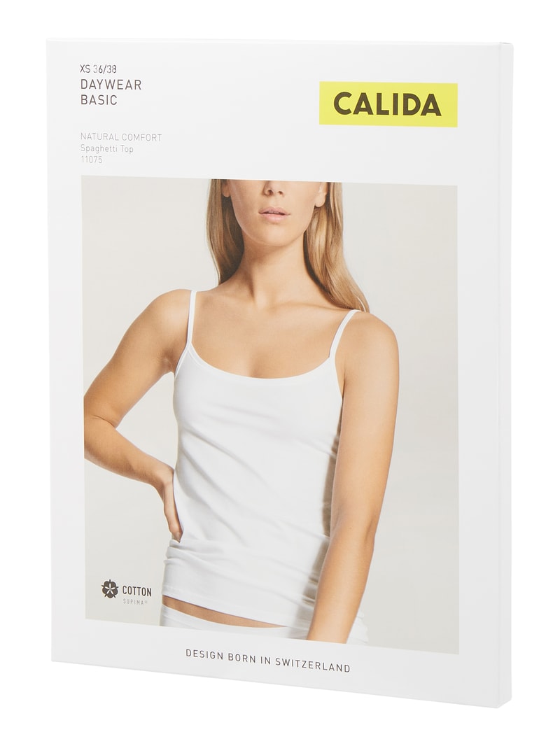 Top aus Single Jersey Modell 'Natural Comfort' in weiß
