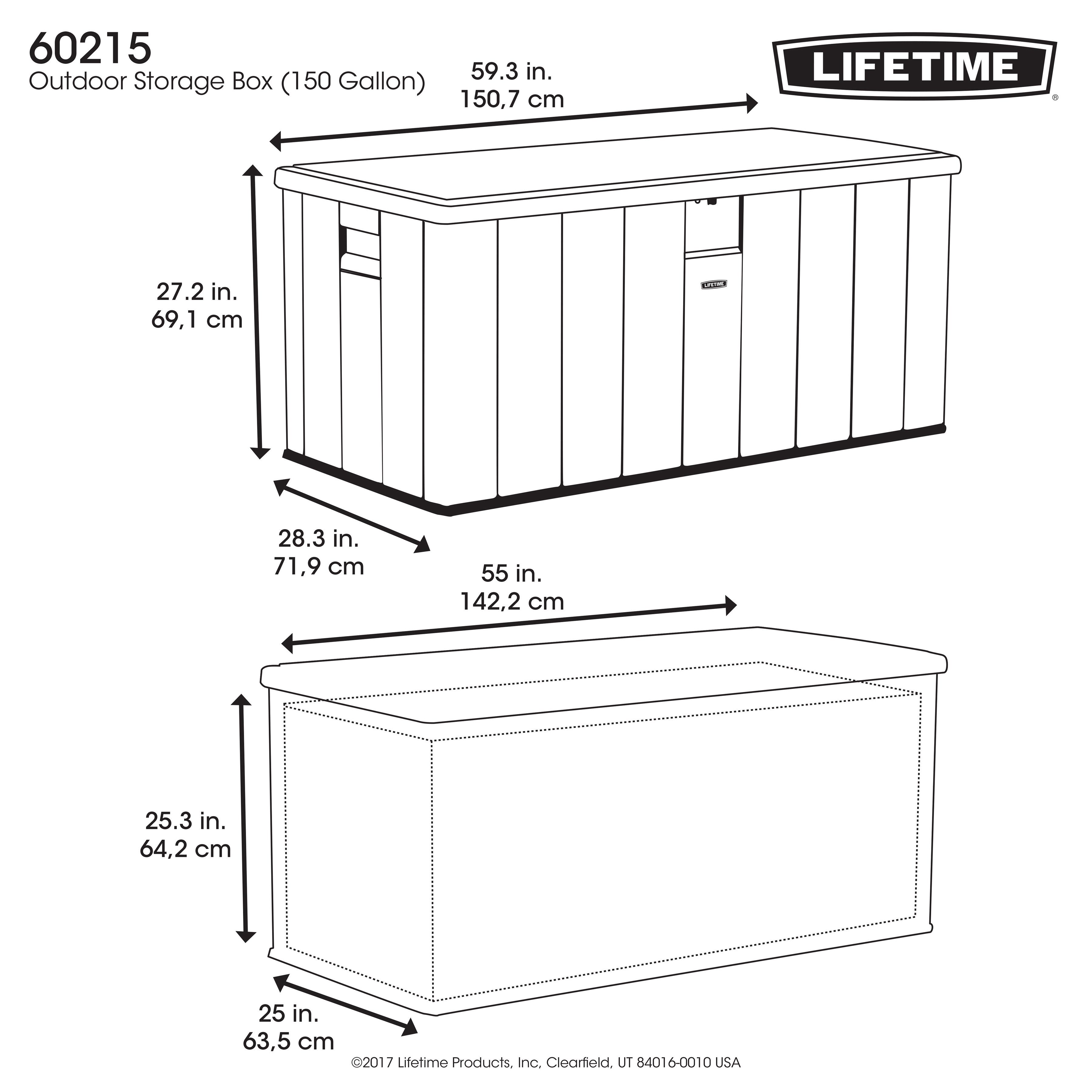 Lifetime Kissenbox Premium Wood, 570 Liter