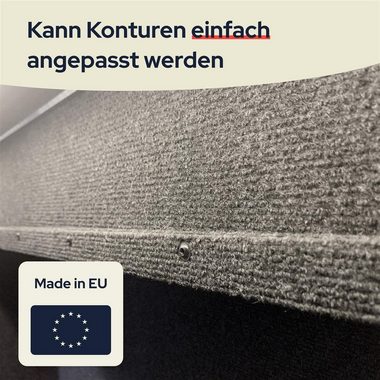 Nadelvliesteppich Rips MENORCA Meterware B1 zertifiziert- Rot - 1,00m x 1,00m, Primaflor-Ideen in Textil, rechteckig, Höhe: 2,5 mm