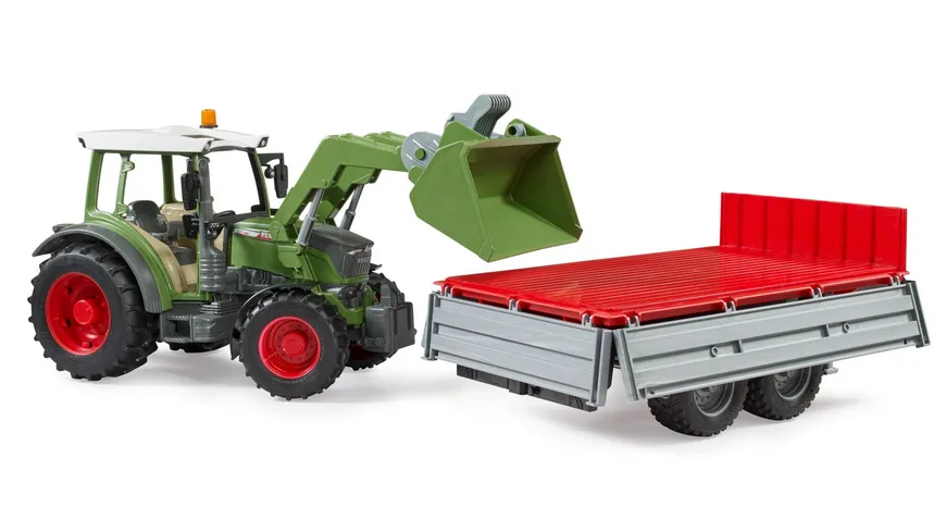 BRUDER - Fendt Vario 211 mit Frontlader und Bordwandanhänger