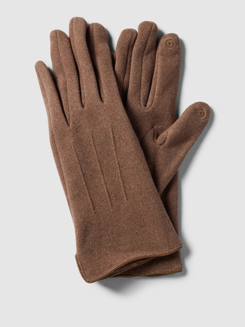Handschuhe mit Strukturmuster in schwarz