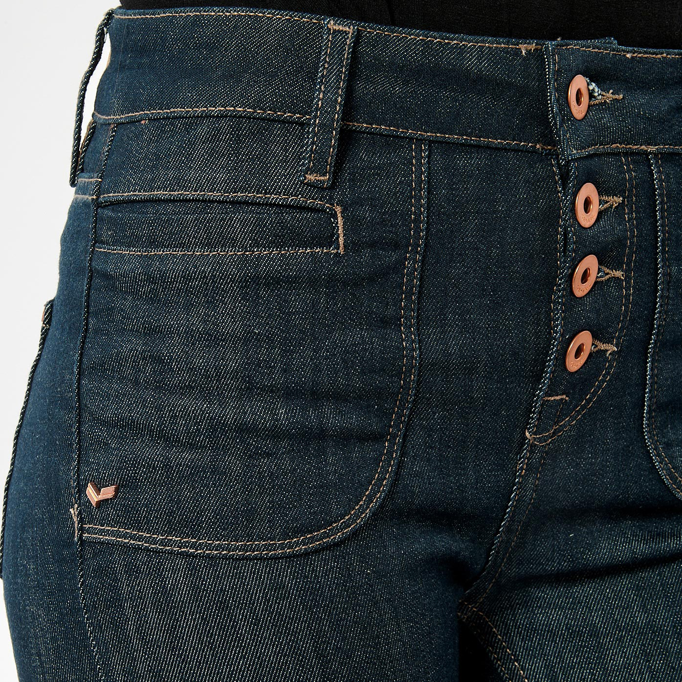 LUCKY  Jean bootcut bleu Femme