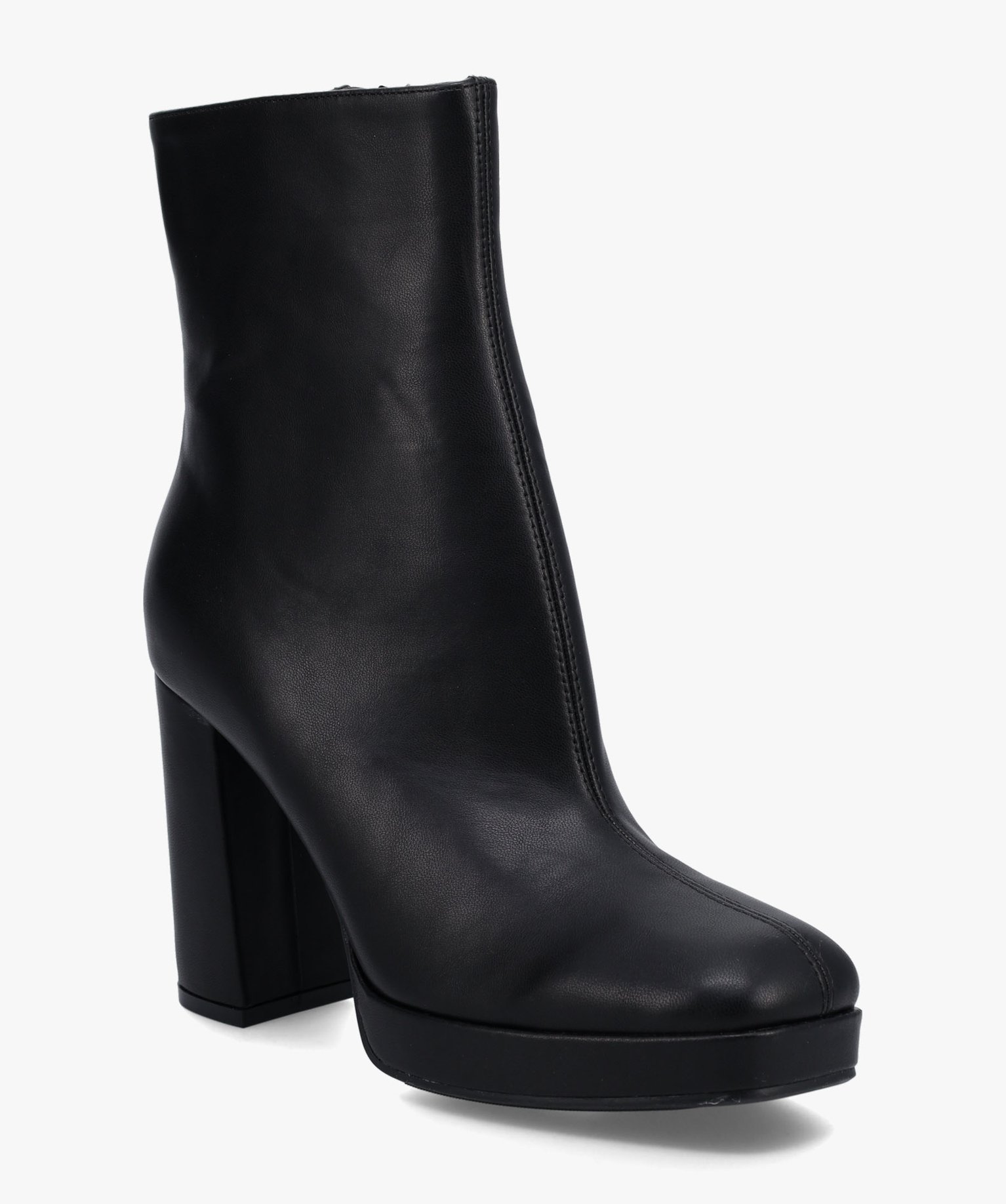 Boots femme unies à talon et bout carré – Claudia Ghizzani noir | GEMO