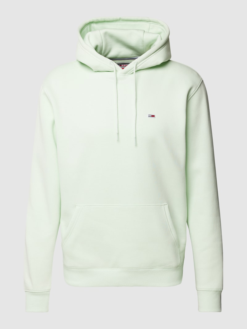 Hoodie mit Label-Stitching in mint