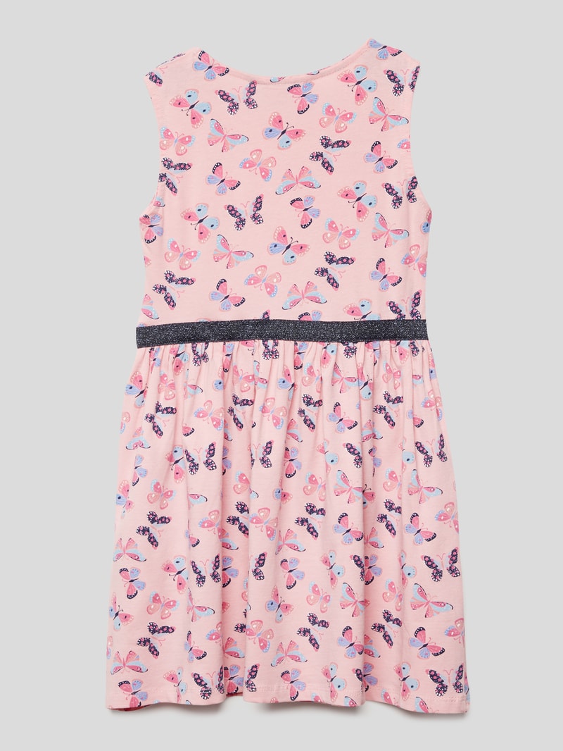 Kleid mit Allover-Muster in hellrosa