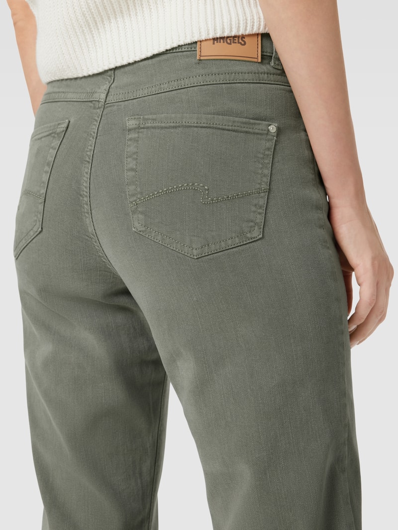 Jeans mit Eingrifftaschen Modell 'DOLLY' in khaki