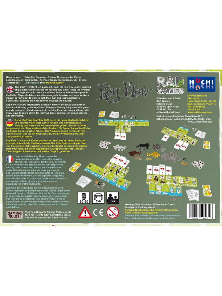 HUCH! Gesellschaftsspiel Key Flow in Bunt günstig kaufen onesize