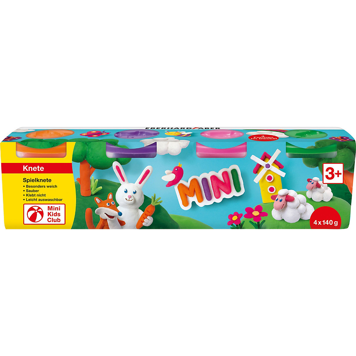 Mini Kids Spielknete Sonderfarben, 4 x 140 g