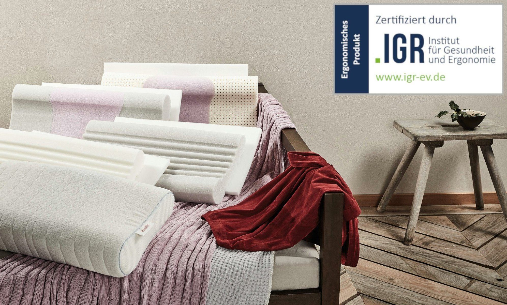 Nackenstützkissen Paradies Revita Ergonomic Nackenstützkissen Nackenkissen orthopädisch, Paradies, Seitenschläfer, Rückenschläfer, IGR- Zertifiziert, Klimaneutrale Herstellung
