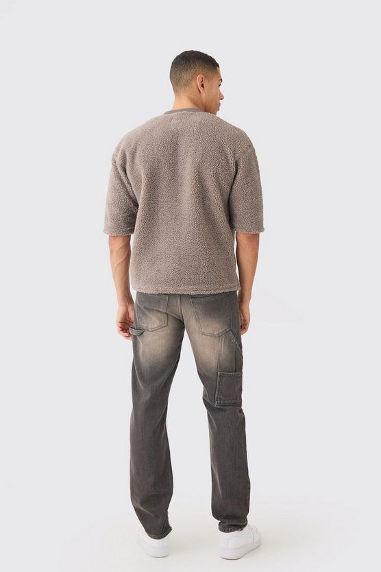 Kastiges Borg-T-Shirt mit Applikation