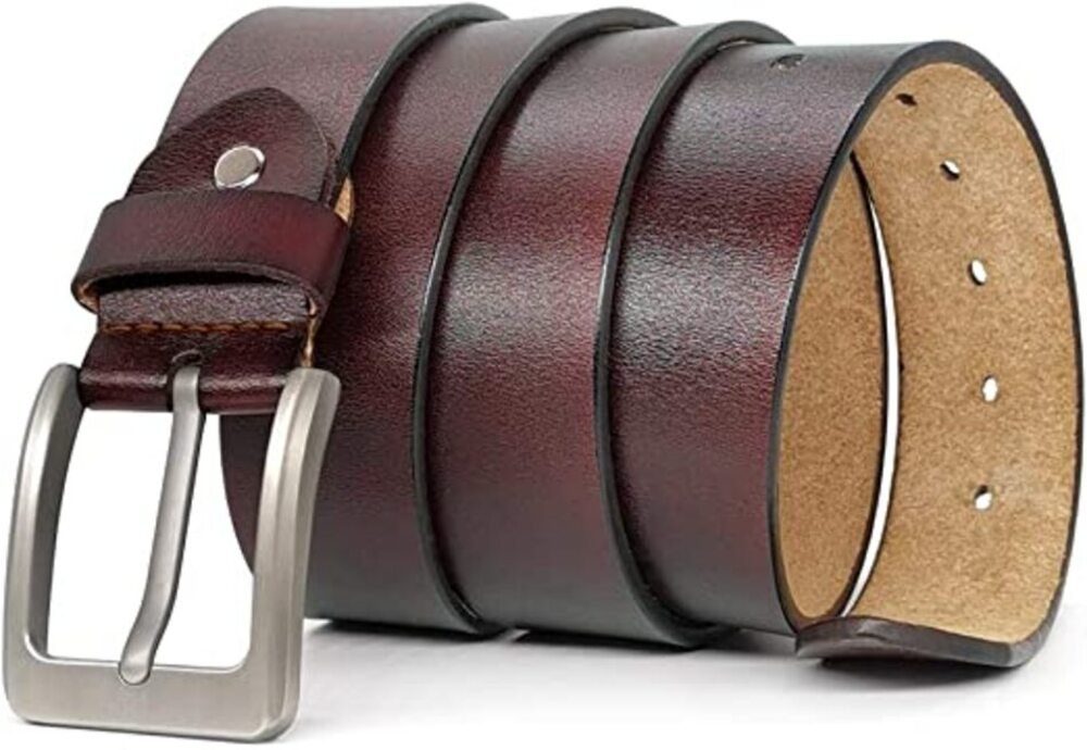 LOFTY Ledergürtel Herren Gürtel Leder, Büffelleder Gürtel, Vollledergürtel, Ledergürtel Hochwertige Verarbeitung, Herrengeschenk, Weihnachtsgeschenk