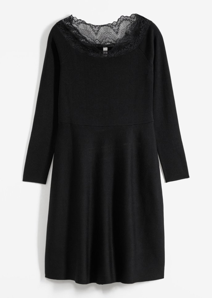 Strickkleid mit Spitze