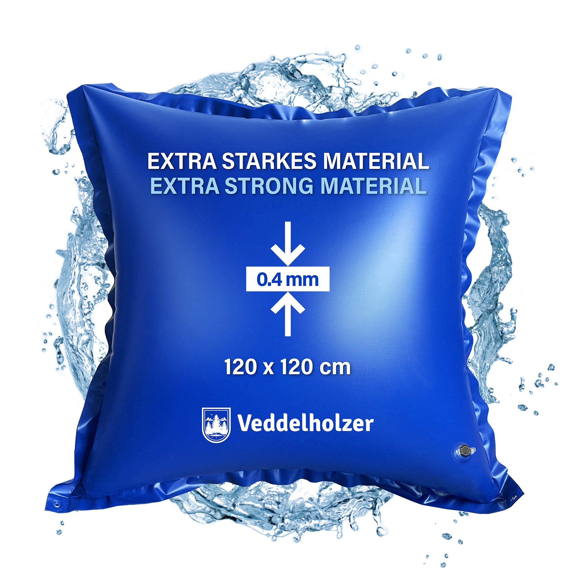Veddelholzer Garten aufblasbare Whirlpoolabdeckung XXL 120 x 120 cm Luftkissen Poolkissen Poolabdeckung Pool Zubehör