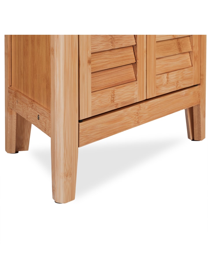 relaxdays Eckschrank in Natur - (B)58 x (H)92 x (T)30 cm günstig kaufen onesize
