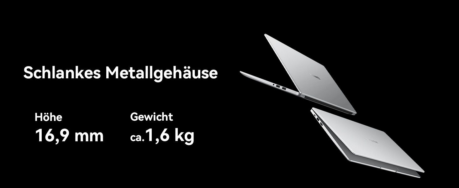 Huawei MateBook D15 Notebook (Intel Core i5 1155G7, Iris X, 512 GB SSD, Full HD Display 16GB Ram Leichtbau,schneller Leistung,kompaktem Laden)