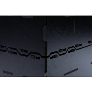 Black Paint Rack: Schrank mit 3 langen Schubladen