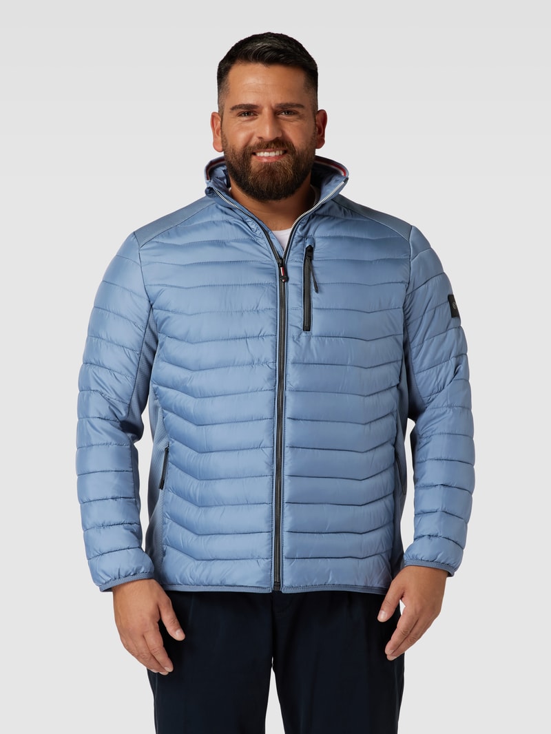 PLUS SIZE Steppjacke mit Stehkragen Modell 'Hybrid' in hellblau