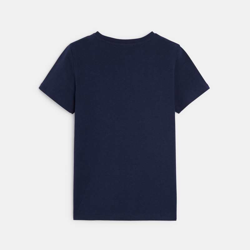 T-shirt basique manches courtes bleu garçon