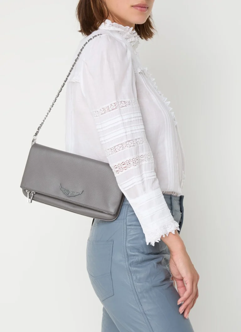 Geantă Zadig&Voltaire din piele ciocănită