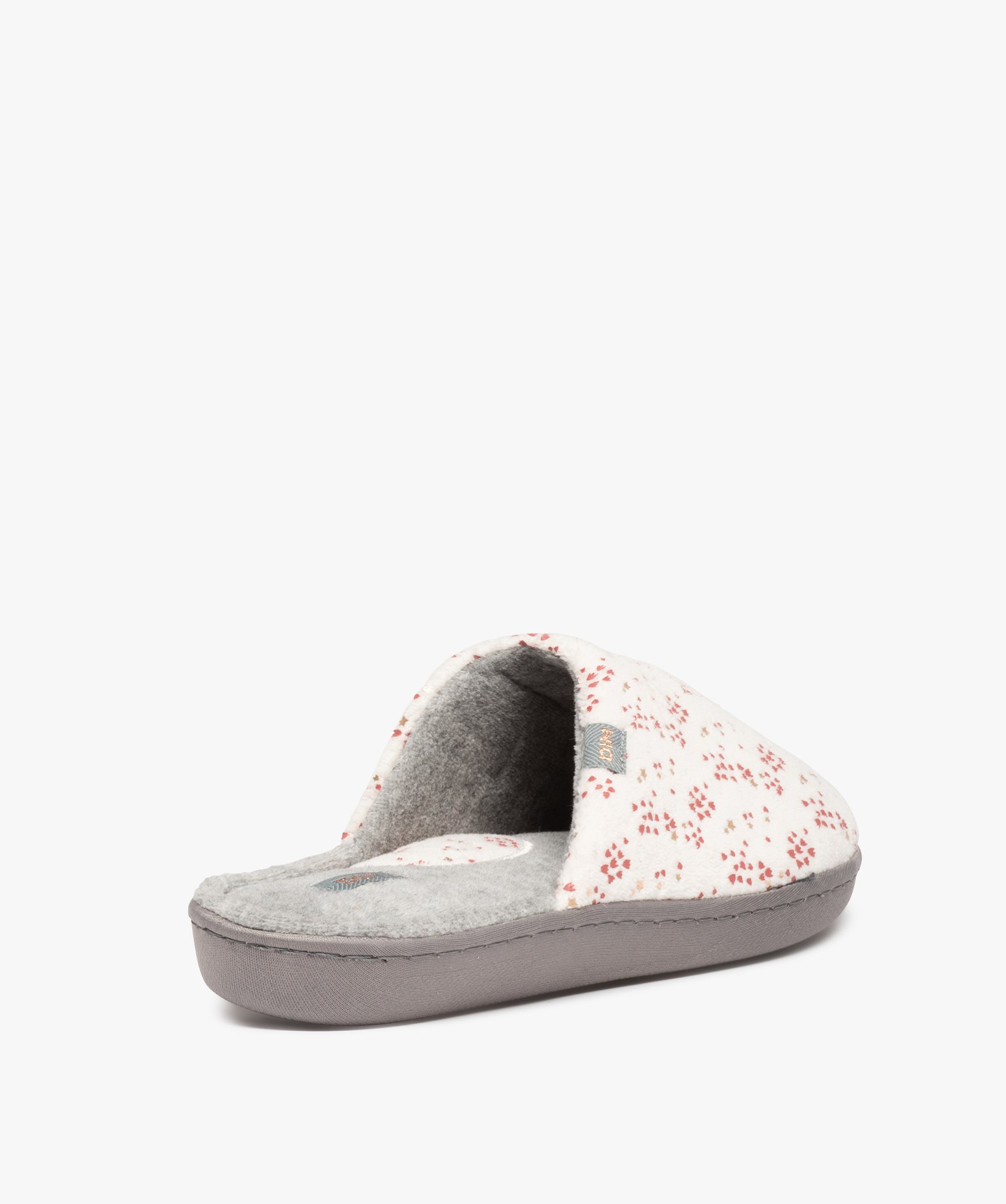 Chaussons femme mules plates en velours imprimé – Dim