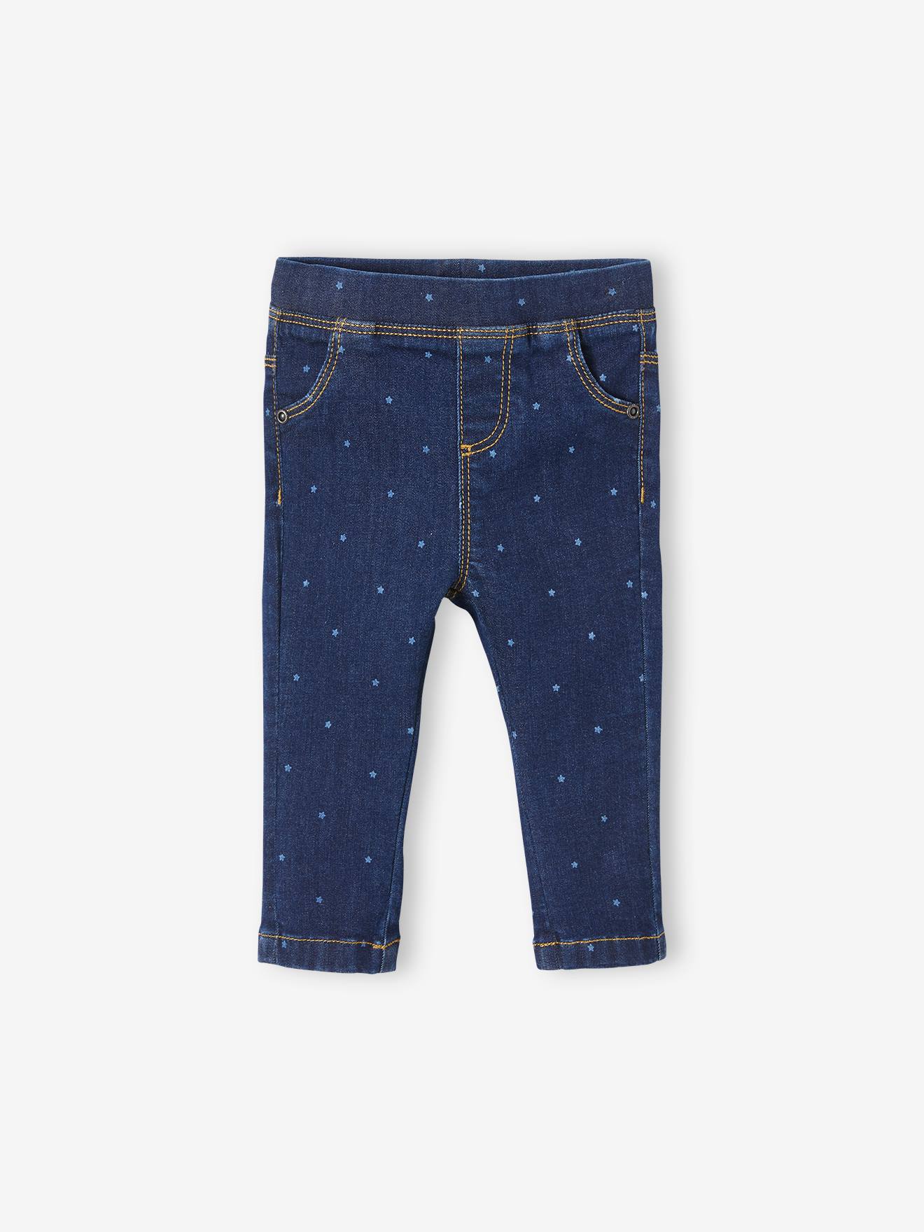 Tregging bébé fille en denim imprimé BASICS stone