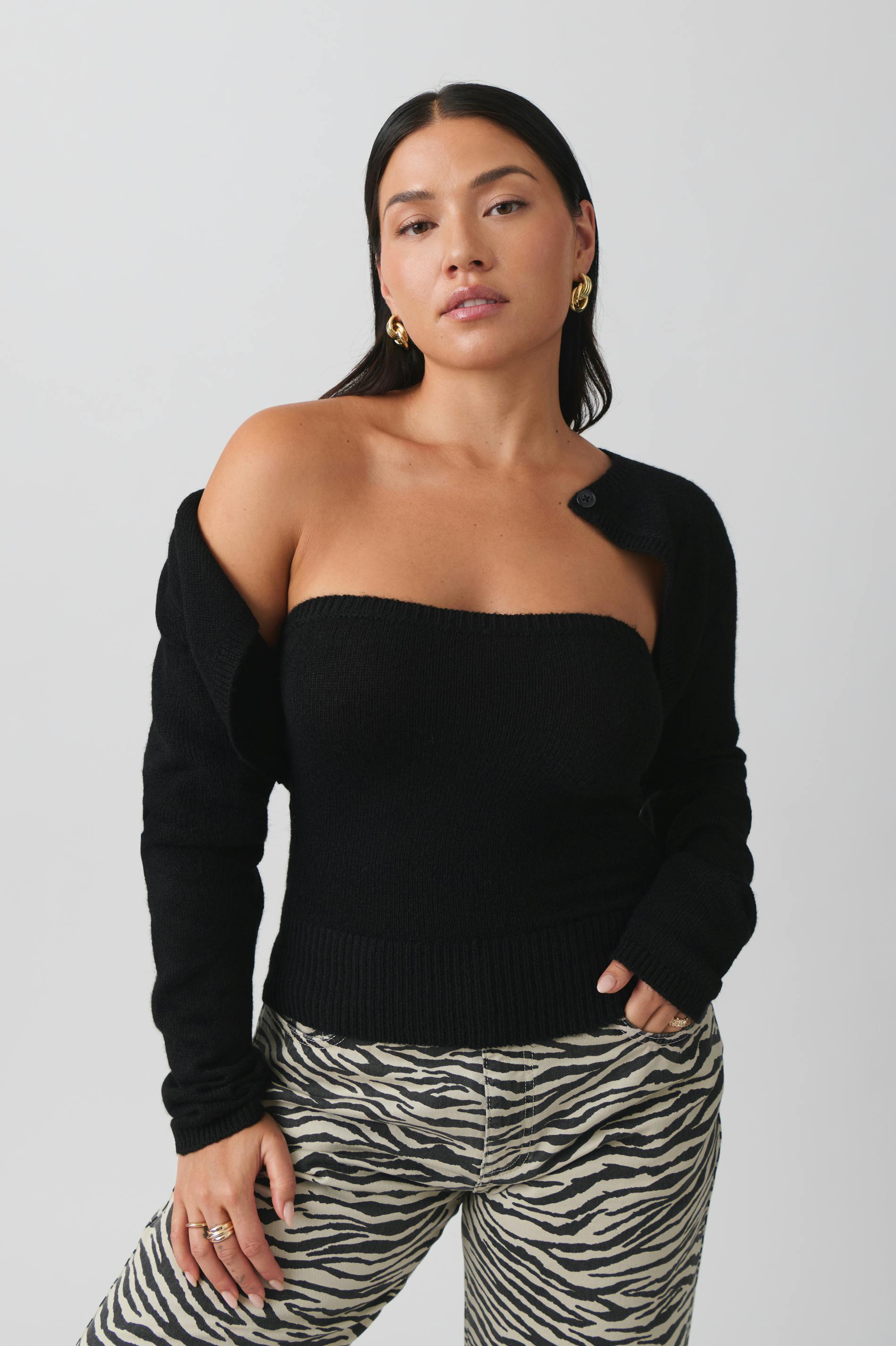 Knitted tube top
