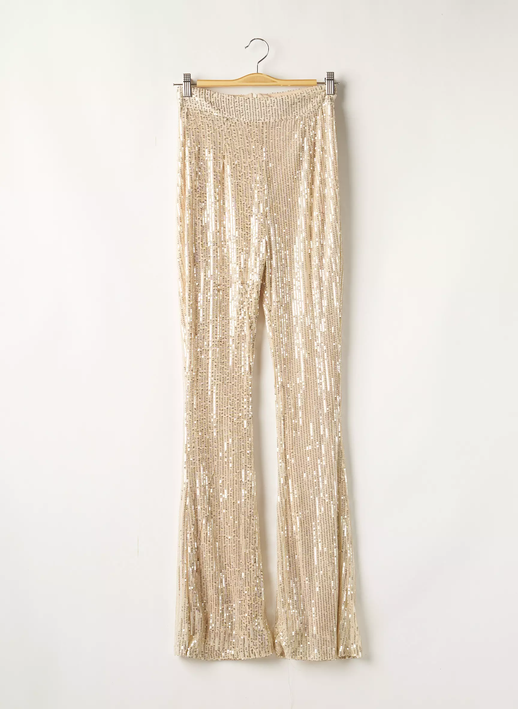 Nasty Gal Pantalons Flare Femme couleur beige