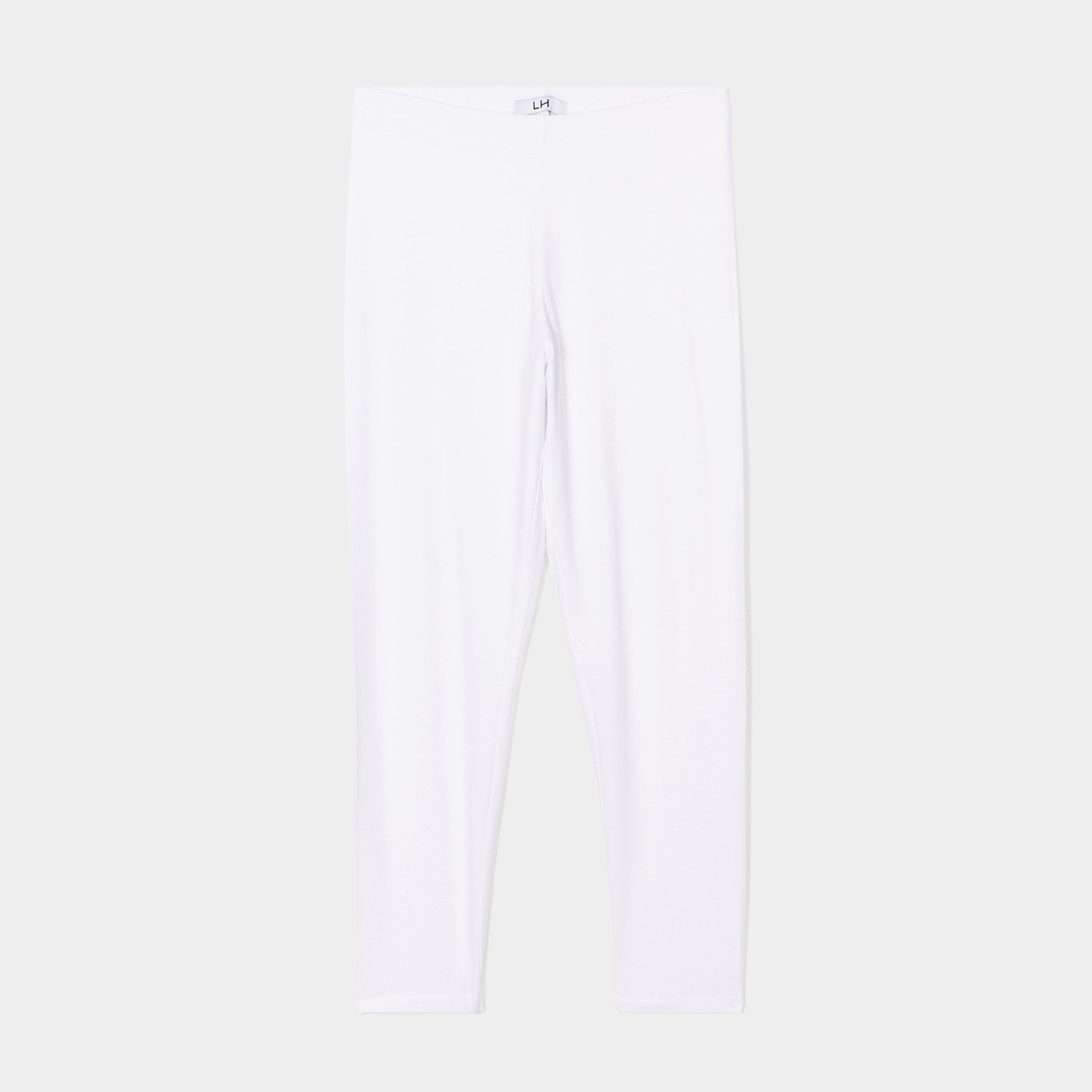 Legging 7 8ème taille élastiquée blanc femme | La Halle
