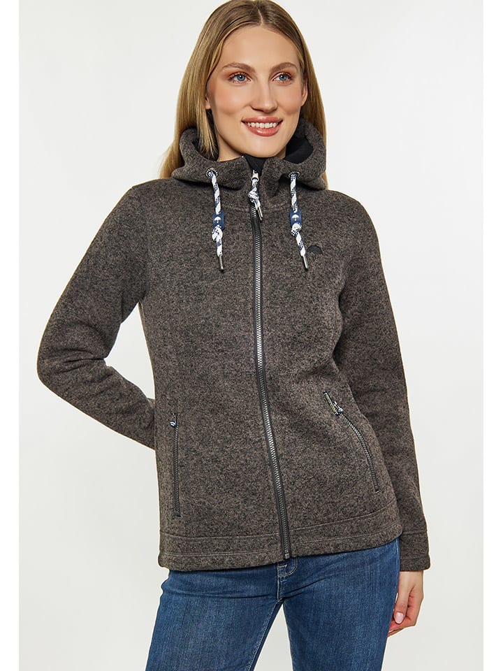 Schmuddelwedda Strickfleecejacke in Grau günstig kaufen