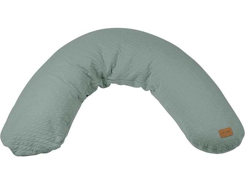 Coussin de maternité et d’allaitement Big Flopsy - Fleur de coton vert sauge