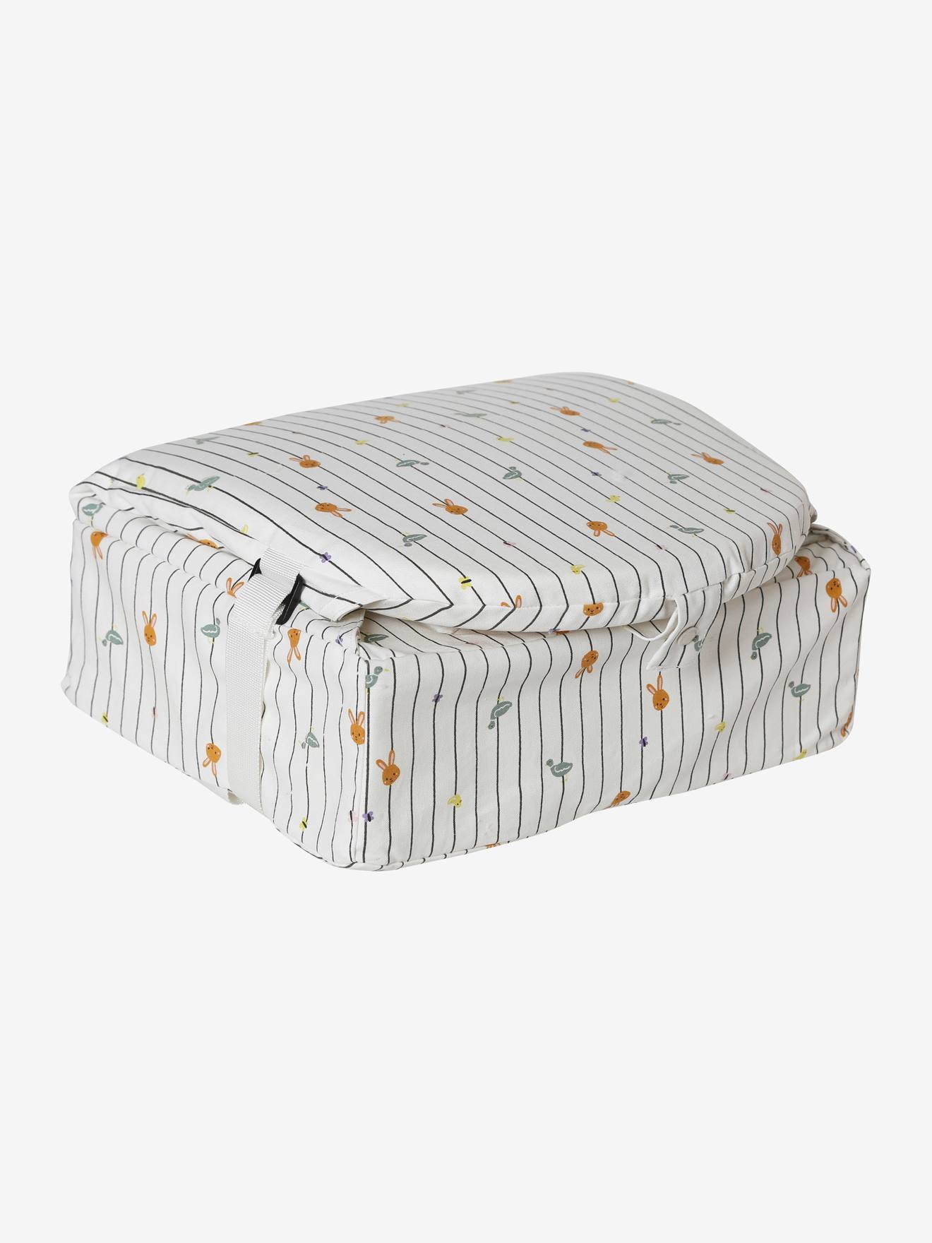 Rehausseur de chaise rayé blanc