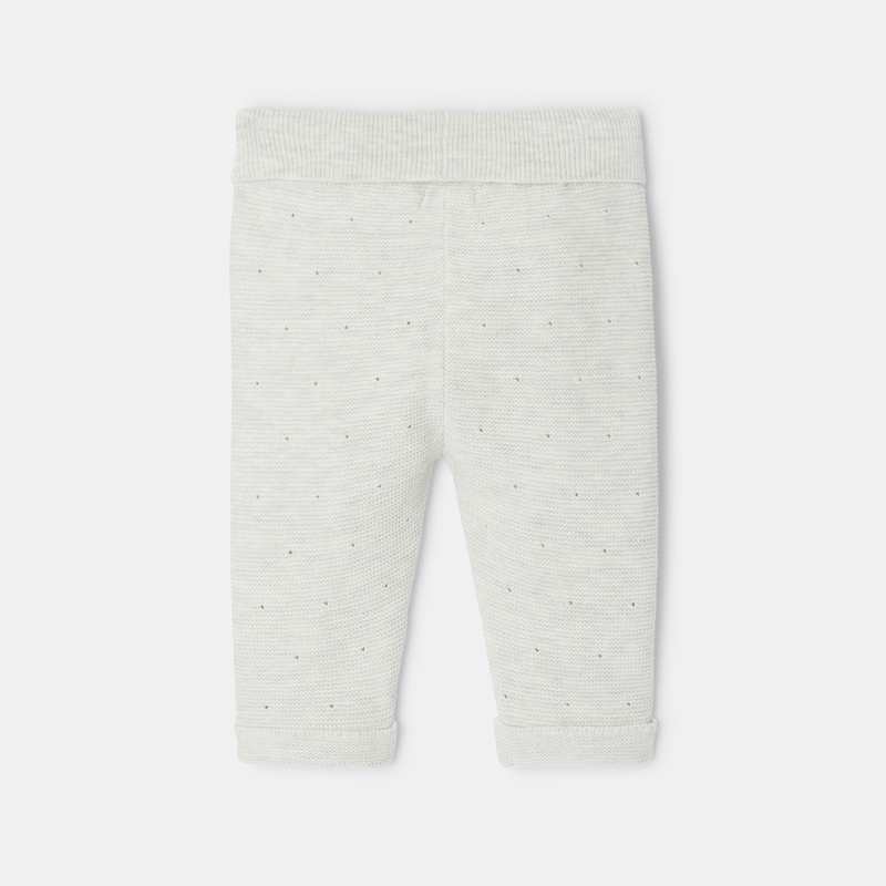 Pantalon en tricot point mousse blanc naissance Absorba