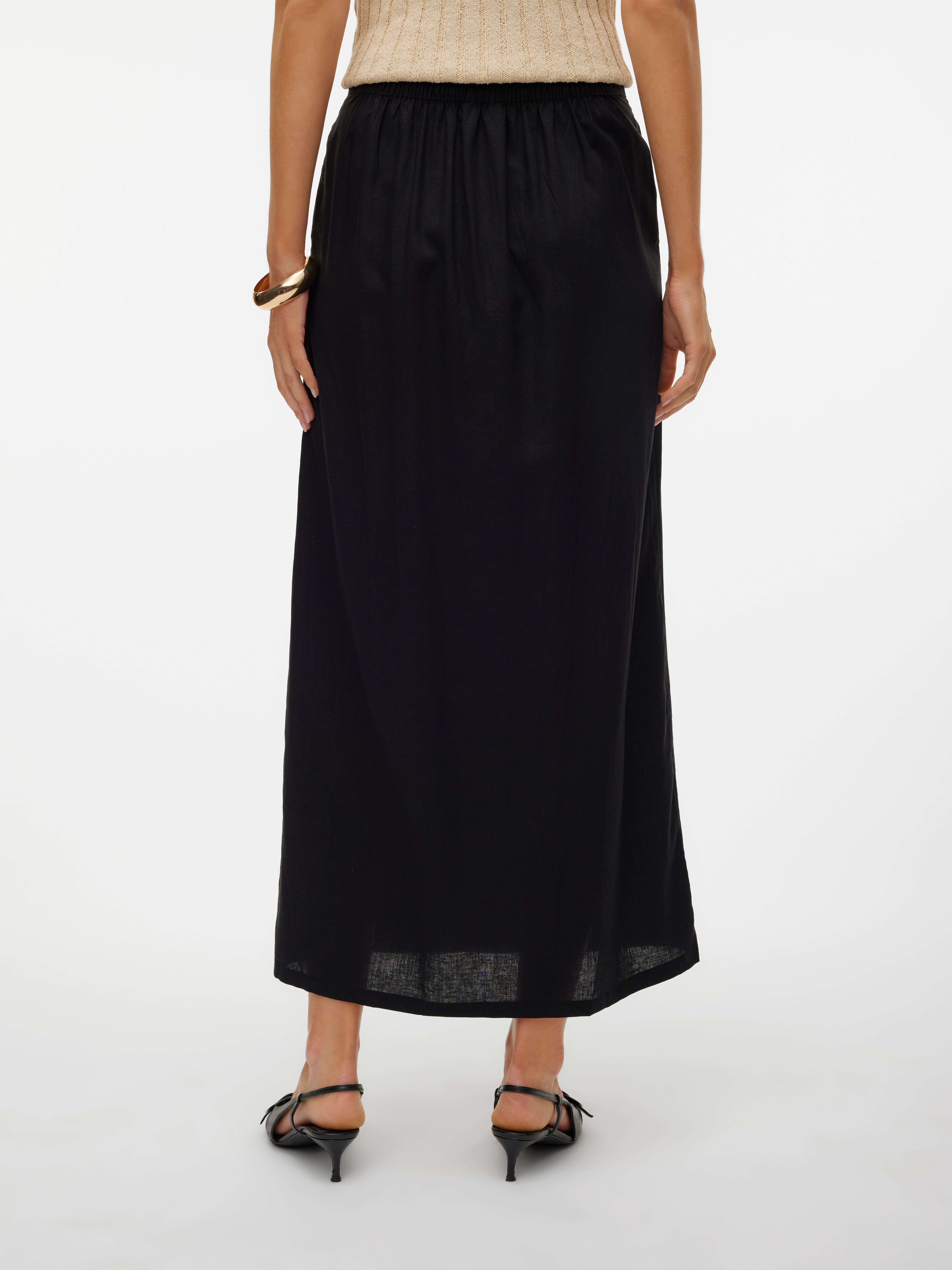 VMINAYAH Hohe Taille Langer Rock