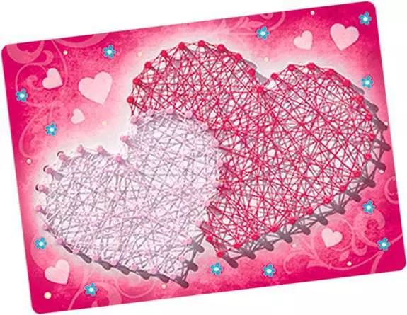 String Art Herz - Bastelset für Kinder ab 6 Jahren