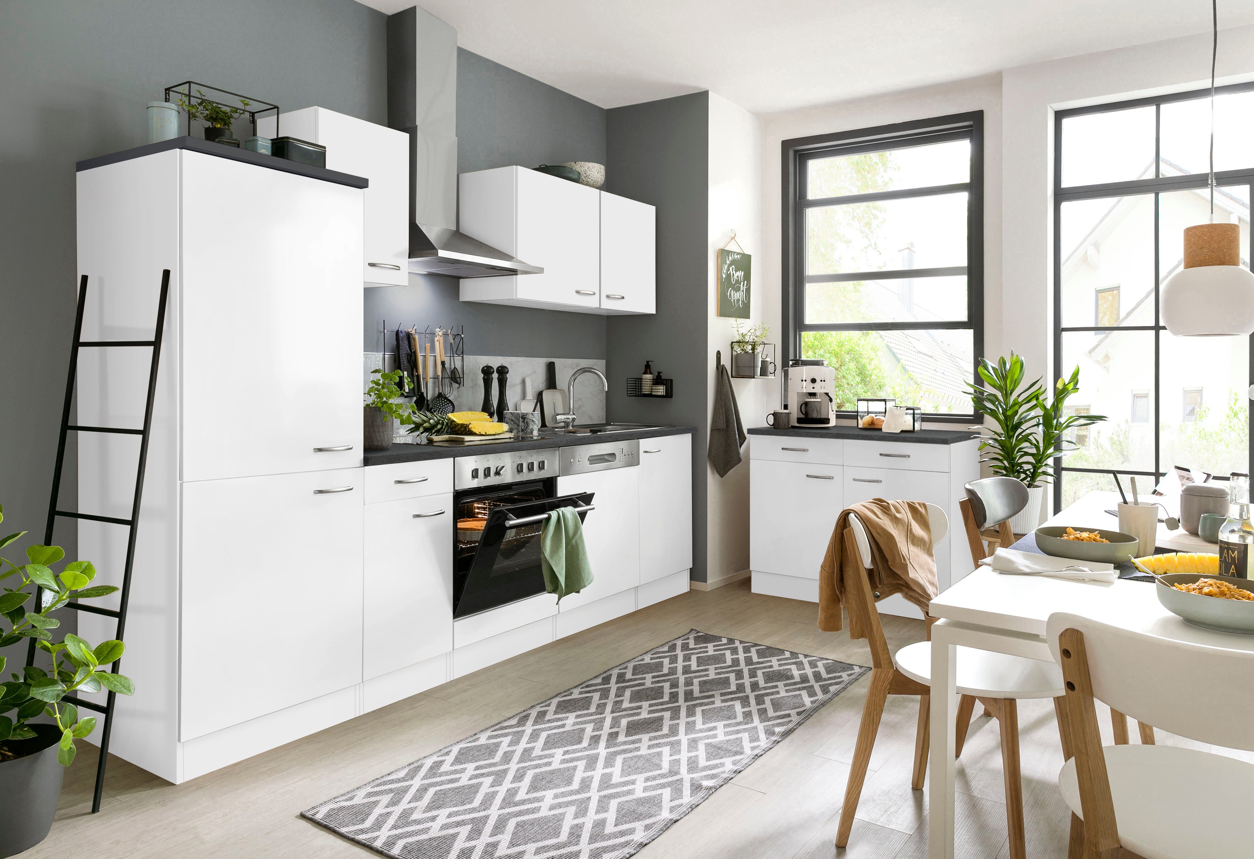 OPTIFIT Küchenzeile Parare, 210 bzw. 270 cm mit Hanseatic E-Geräten, mit oder ohne Kühlschrank
