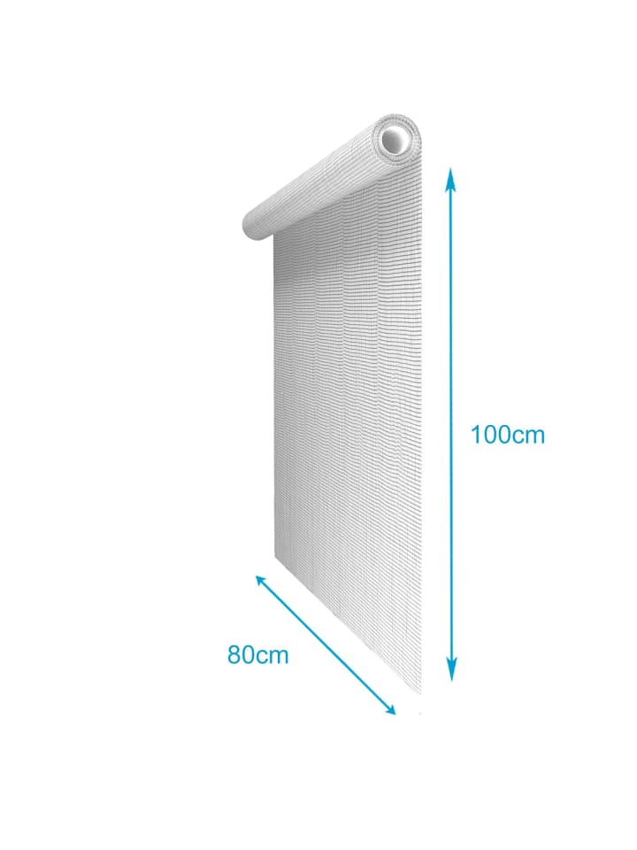 Intirilife Fliegennetz aus Fiberglas Meterware Maschenweite 1,2mm in Weiß - Breite 80cm günstig kaufen onesize
