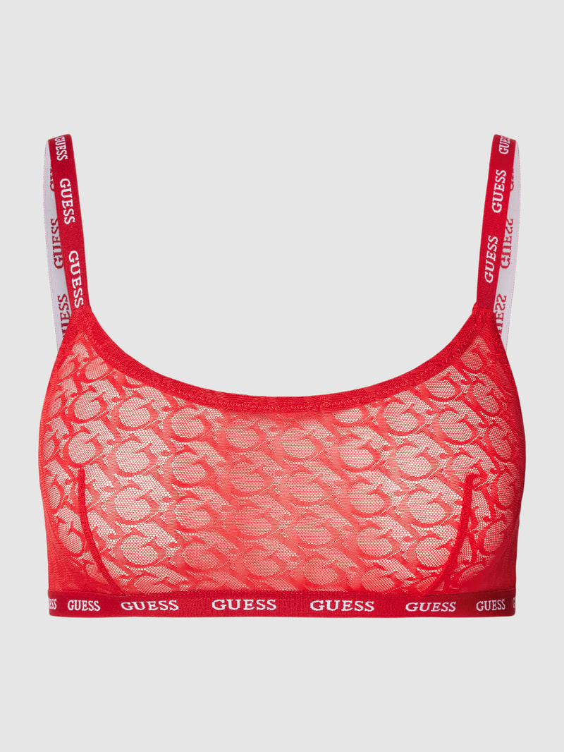 Bralette mit Logo-Muster Modell 'EDYTHA' in rot