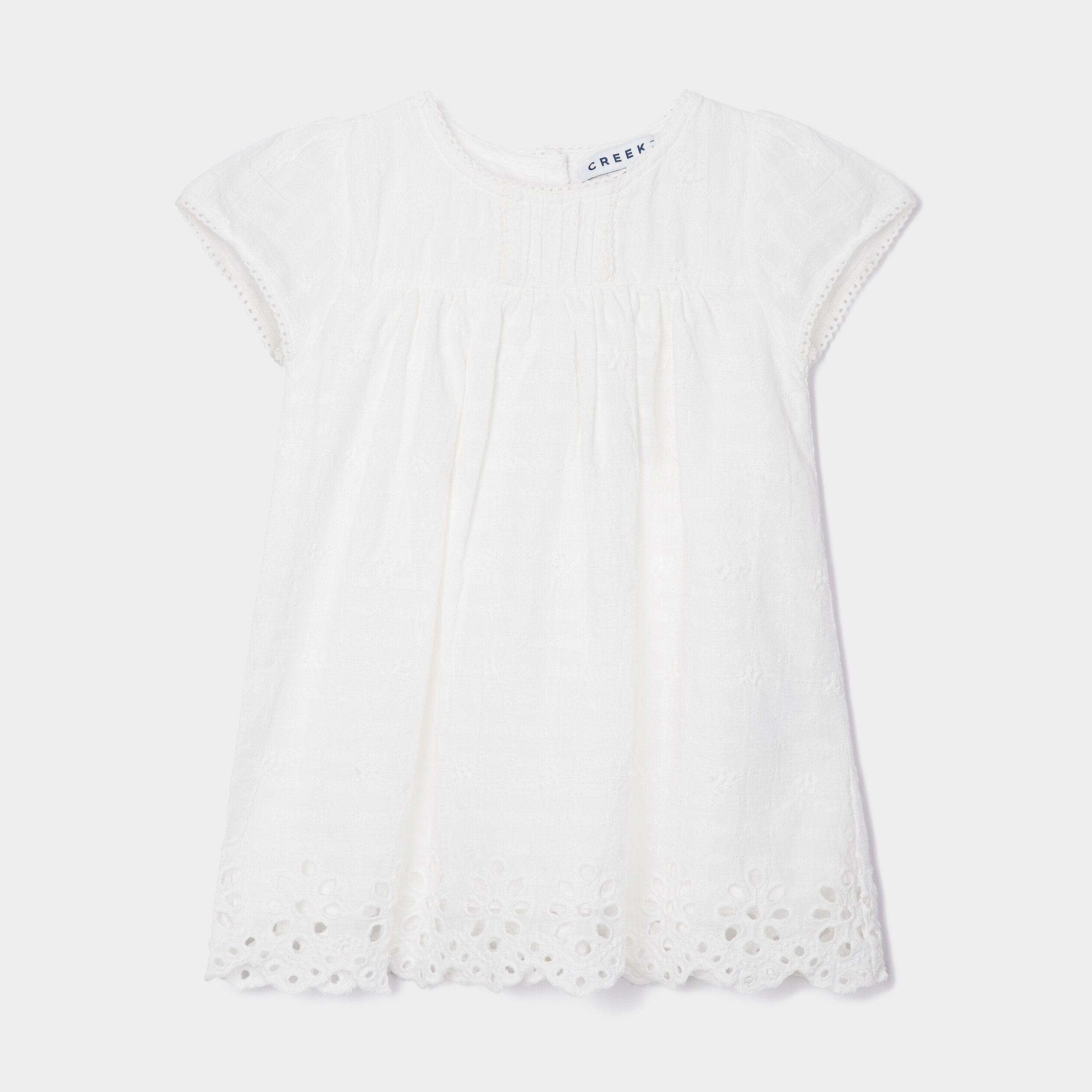 Robe évasée manches courtes ivoire bébé fille | La Halle