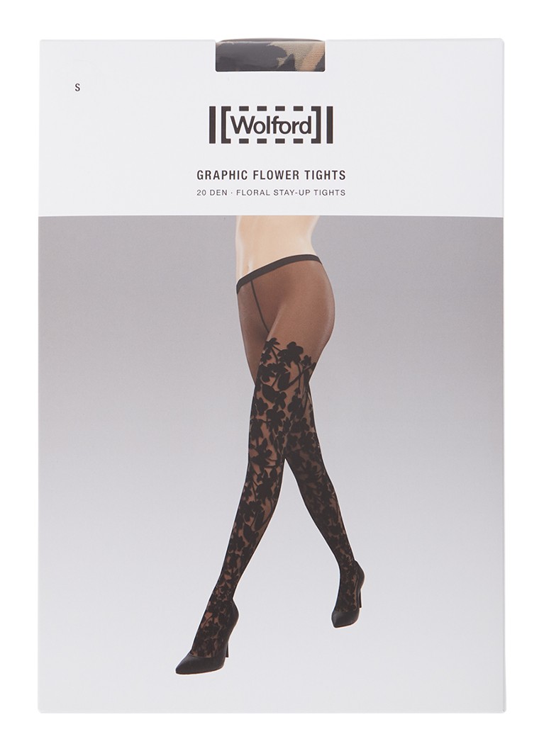 Colanți Wolford cu imprimeu floral, 20 denieri